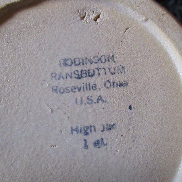 Vintage Robinson Ransbottom High Jar 1 Qt. Crock 'Friends Me & Thee' Pottery USA - Picture 7 of 7
